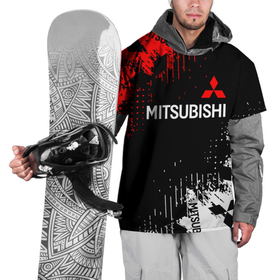 Накидка на куртку 3D с принтом Mitsubishi Sport Pattern. , 100% полиэстер |  | auto | mitsubishi | sport | авто | машины | митсубиси | митсубиши | спорт