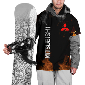 Накидка на куртку 3D с принтом Mitsubishi огонь из листьев в Белгороде, 100% полиэстер |  | Тематика изображения на принте: auto | mitsubishi | sport | авто | машины | митсубиси | митсубиши | спорт