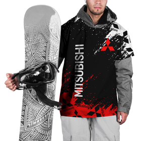 Накидка на куртку 3D с принтом [Mitsubishi]   Red  White pattern в Петрозаводске, 100% полиэстер |  | Тематика изображения на принте: auto | mitsubishi | sport | авто | машины | митсубиси | митсубиши | спорт