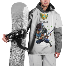 Накидка на куртку 3D с принтом Yasuo Meme в Рязани, 100% полиэстер |  | league of legends | мастерство | мечник | персонаж | ранг | самурай | счёт | юмор