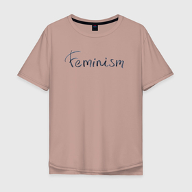 Мужская футболка хлопок Oversize с принтом Femina в Курске, 100% хлопок | свободный крой, круглый ворот, “спинка” длиннее передней части | Тематика изображения на принте: женщины | маркер | надпись | равенство | феминизм