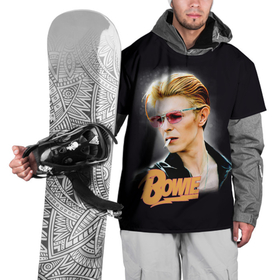Накидка на куртку 3D с принтом David Bowie Smoking в Санкт-Петербурге, 100% полиэстер |  | bowie | david bowie | glamrock | music | smoking | ziggy stardust | боуи | глэм рок | дэвид боуи | музыканты | рок н ролл