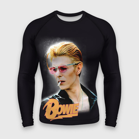 Мужской рашгард 3D с принтом David Bowie Smoking ,  |  | bowie | david bowie | glamrock | music | smoking | ziggy stardust | боуи | глэм рок | дэвид боуи | музыканты | рок н ролл