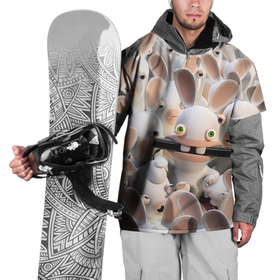 Накидка на куртку 3D с принтом Куча бешеных кроликов в Новосибирске, 100% полиэстер |  | animals | cartoons | games | netflix | rabbit | raving rabbids | ubisoft | бешеные кролики | животные | игры | мультики | нетфликс | юбисофт