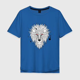 Мужская футболка хлопок Oversize с принтом Эскиз головы льва в Санкт-Петербурге, 100% хлопок | свободный крой, круглый ворот, “спинка” длиннее передней части | Тематика изображения на принте: голова | животные | лев | не цветной | рисунок | хищник | эскиз