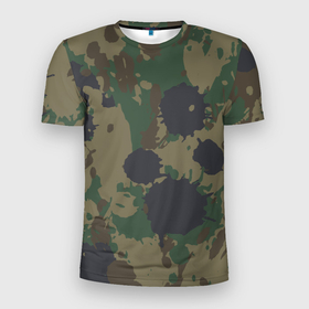 Мужская футболка 3D Slim с принтом Камуфляж брызги красок в Тюмени, 100% полиэстер с улучшенными характеристиками | приталенный силуэт, круглая горловина, широкие плечи, сужается к линии бедра | 23 февраля | camouflage | military | герой | день защитника отечества | камуфляж | милитари | мужской праздник | мужчина | праздник
