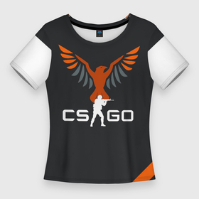 Женская футболка 3D Slim с принтом CS GO | свобода превыше всего | КС ГО в Курске,  |  | cs go | игра | кс го | орел | свобода | снайпер