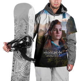 Накидка на куртку 3D с принтом Aloy Horizon Forbidden West game в Новосибирске, 100% полиэстер |  | aloy | horizon | horizon forbidden west | horizon zero dawn | харайзон | хорайзон | элой