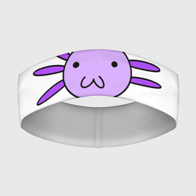 Повязка на голову 3D с принтом Axolotl ,  |  | axolotl | аксолотль | милый | мульт | мультяшный | рисованный | розовый | фиолетовый