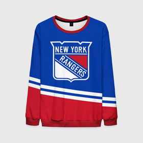 Мужской свитшот 3D с принтом New York Rangers Нью Йорк Рейнджерс в Белгороде, 100% полиэстер с мягким внутренним слоем | круглый вырез горловины, мягкая резинка на манжетах и поясе, свободная посадка по фигуре | hockey | new york | new york rangers | nhl | rangers | usa | нхл | нью йорк | нью йорк рейнджерс | рейнджерс | спорт | сша | хоккей | шайба