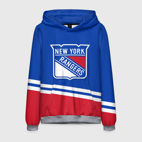 Мужская толстовка 3D с принтом New York Rangers Нью Йорк Рейнджерс в Екатеринбурге, 100% полиэстер | двухслойный капюшон со шнурком для регулировки, мягкие манжеты на рукавах и по низу толстовки, спереди карман-кенгуру с мягким внутренним слоем. | hockey | new york | new york rangers | nhl | rangers | usa | нхл | нью йорк | нью йорк рейнджерс | рейнджерс | спорт | сша | хоккей | шайба