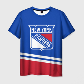 Мужская футболка 3D с принтом New York Rangers Нью Йорк Рейнджерс в Курске, 100% полиэфир | прямой крой, круглый вырез горловины, длина до линии бедер | Тематика изображения на принте: hockey | new york | new york rangers | nhl | rangers | usa | нхл | нью йорк | нью йорк рейнджерс | рейнджерс | спорт | сша | хоккей | шайба