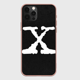 Чехол для iPhone 12 Pro Max с принтом X files logo на чёрном , Силикон |  | 