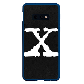 Чехол для Samsung S10E с принтом X files logo на чёрном в Тюмени, Силикон | Область печати: задняя сторона чехла, без боковых панелей | 