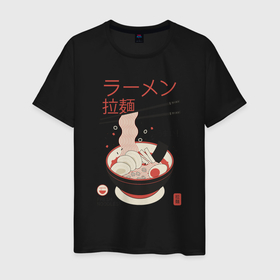 Мужская футболка хлопок с принтом Японский стиль рамен в Белгороде, 100% хлопок | прямой крой, круглый вырез горловины, длина до линии бедер, слегка спущенное плечо. | japanese ramen noodles | kawaii | ramen | ramen bowl | ramen noodles | еда | кавай | лапша | лапша рамен | милота | рамен | рамэн | японская еда | японские иероглифы | японский рамэн | японский стиль