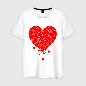 Мужская футболка хлопок с принтом СЕРДЦЕ | CЕРДЦА | HEART в Новосибирске, 100% хлопок | прямой крой, круглый вырез горловины, длина до линии бедер, слегка спущенное плечо. | day | heart | love | romantic | valentine | valentines | амур | валентина | влюбленные | влюбленных | всех | день | любовь | романтика | романтичность | святого | сердечки | сердечко | сердце