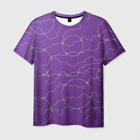 Мужская футболка 3D с принтом Нейрографика. Фантазия на тему в Тюмени, 100% полиэфир | прямой крой, круглый вырез горловины, длина до линии бедер | Тематика изображения на принте: круги | линии | на удачу | нейрографика | нейролиния | психология