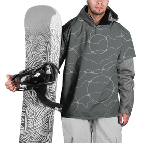 Накидка на куртку 3D с принтом Нейрографика в серых тонах в Екатеринбурге, 100% полиэстер |  | абстракция | круги | нейрографика | нейролиния | психология