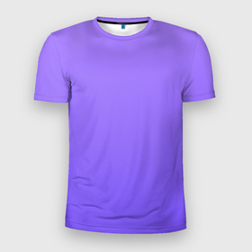 Мужская футболка 3D Slim с принтом Красивый фиолетовый светлый градиент в Белгороде, 100% полиэстер с улучшенными характеристиками | приталенный силуэт, круглая горловина, широкие плечи, сужается к линии бедра | Тематика изображения на принте: градиент | переход | текстура | фиолетовый | цвет | яркий