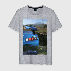 Мужская футболка хлопок с принтом Forza Horizon 5 Toyota Supra , 100% хлопок | прямой крой, круглый вырез горловины, длина до линии бедер, слегка спущенное плечо. | autosport | forza | game | horizon | sportcar | supra | toyota | гонки | игра | мексика