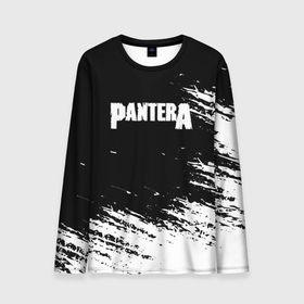 Мужской лонгслив 3D с принтом Pantera Logo. в Курске, 100% полиэстер | длинные рукава, круглый вырез горловины, полуприлегающий силуэт | pantera | американская металгруппа | грувметал | группа | музыка | пантера | рок | рок группа