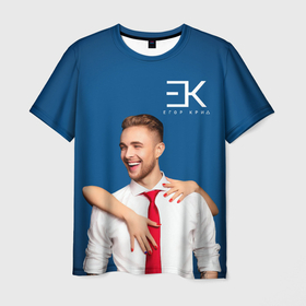 Мужская футболка 3D с принтом Егор Крид: Обнимашки. , 100% полиэфир | прямой крой, круглый вырез горловины, длина до линии бедер | ek | ek team | family | kreed | егор булаткин | егор крид | ек | крид
