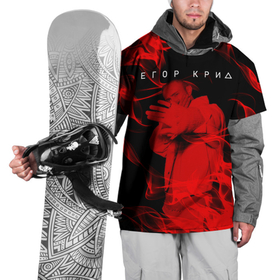 Накидка на куртку 3D с принтом Егор Крид огонь в Новосибирске, 100% полиэстер |  | Тематика изображения на принте: ek | ek team | family | kreed | егор булаткин | егор крид | ек | крид