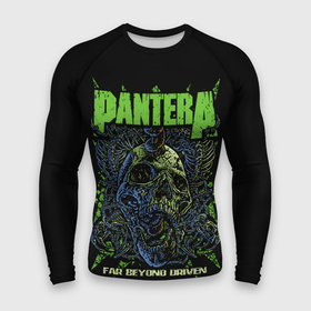 Мужской рашгард 3D с принтом Pantera green череп в Белгороде,  |  | pantera | американская металгруппа | грувметал | группа | музыка | пантера | рок | рок группа