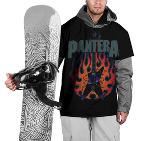 Накидка на куртку 3D с принтом [Pantera]   Пламя , 100% полиэстер |  | pantera | американская металгруппа | грувметал | группа | музыка | пантера | рок | рок группа