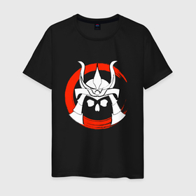 Мужская футболка хлопок с принтом Dead Samurai в Новосибирске, 100% хлопок | прямой крой, круглый вырез горловины, длина до линии бедер, слегка спущенное плечо. | japan | ninja | samurai | shinigami | shinobi | skull