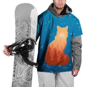 Накидка на куртку 3D с принтом Лисица 3D в Санкт-Петербурге, 100% полиэстер |  | животное | лес | лиса | лисичка | плутовка | рыжая | снег