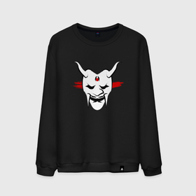 Мужской свитшот хлопок с принтом Yokai Oni , 100% хлопок |  | demon | devil | evil | fantasy | japan | occult | oni | samurai