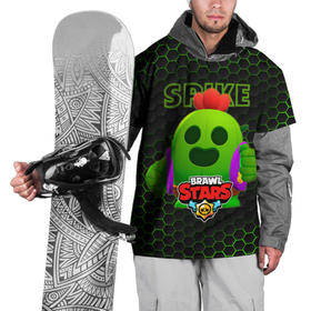Накидка на куртку 3D с принтом BRAWL STARS, , Спайк | Spike в Екатеринбурге, 100% полиэстер |  | brawl stars | games | spike | боец | бравл старс | браул старс | игры | кактус | легендарный боец | разрушитель | спайк | супер
