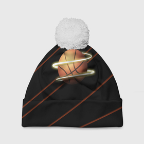 Шапка 3D c помпоном с принтом Баскетбол life в Новосибирске, 100% полиэстер | универсальный размер, печать по всей поверхности изделия | баскетбол | командная игра | мяч | спорт | хобби