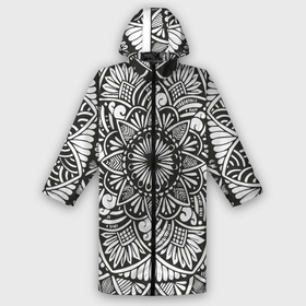 Дождевик унисекс 3D с принтом Мандала 2028 1 в городе Новоалтайск,  |  | black | mandala | monochrome | mork2028 | zenart | зенарт | монохромный | узор