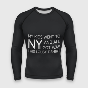 Мужской рашгард 3D с принтом New York T Shirt в Тюмени,  |  | america | new york | t shirt | америка | надпись | нью йорк | футболка