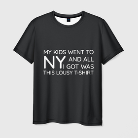 Мужская футболка 3D с принтом New York T Shirt в Новосибирске, 100% полиэфир | прямой крой, круглый вырез горловины, длина до линии бедер | america | new york | t shirt | америка | надпись | нью йорк | футболка