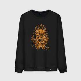 Мужской свитшот хлопок с принтом Hells Gorge , 100% хлопок |  | devil | evil | ад | демон | дъявол | монстр | огонь | пламя | сатана | скелет | череп