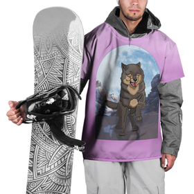 Накидка на куртку 3D с принтом Волк оборотень в полнолуние, лиловое небо в Тюмени, 100% полиэстер |  | Тематика изображения на принте: волк | лиловый | луна | небо | ночь | облака | оборотень | полнолуние | сиреневый | фиолетовый