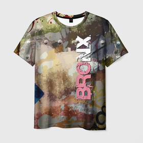 Мужская футболка 3D с принтом Bronx   Fashion pattern , 100% полиэфир | прямой крой, круглый вырез горловины, длина до линии бедер | bronx | fashion | hype | metal | pattern | rust | texture | usa | vanguard | авангард | бронкс | металл | мода | ржавчина | сша | текстура | узор | хайп