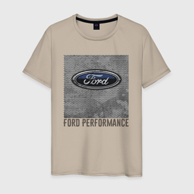 Мужская футболка хлопок с принтом Ford Performance в Курске, 100% хлопок | прямой крой, круглый вырез горловины, длина до линии бедер, слегка спущенное плечо. | brend | ford | performance | prestige | usa | бренд | представление | престиж | сша | форд