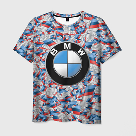 Мужская футболка 3D с принтом BMW M | PATTERN | LOGO в Петрозаводске, 100% полиэфир | прямой крой, круглый вырез горловины, длина до линии бедер | auto | auto sport | autosport | bmw | bmw performance | logo | m | mka | performance | авто спорт | автомобиль | автоспорт | ам | бмв | бэха | лого | логотип | машина | мка | эмблема