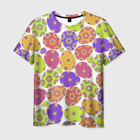 Мужская футболка 3D с принтом Разукрашенные пасхальные яйца в Екатеринбурге, 100% полиэфир | прямой крой, круглый вырез горловины, длина до линии бедер | decorated | decoration | easter | eggs | festive | multi | беспорядок | всех цветов | еда | зеленый | крупные | любого цвета | мелкие | много | оранжевый | пасха | пасхальные | подарок | праздничные | разноцветные | салатовый