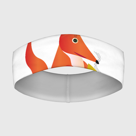 Повязка на голову 3D с принтом Fox  poligonal with bit of cheese в Екатеринбурге,  |  | животные | лиса | мульты | полигоны | природа | рыжий | сыр