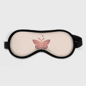 Маска для сна 3D с принтом Batterfly красная , внешний слой — 100% полиэфир, внутренний слой — 100% хлопок, между ними — поролон |  | batterfly | бабочка | девушкам | женщинам | лето | настроение