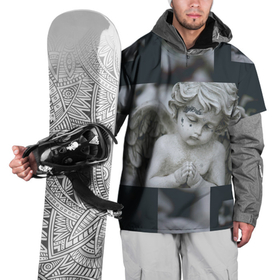 Накидка на куртку 3D с принтом Angel Lil Peep GBC в Тюмени, 100% полиэстер |  | angel | gustav ahr | lil | lil peep | peep | ангел | лил пип | лилпип | реп | рэп | скульптура ангела | тату лилпапа | хипхоп | эморэп