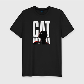 Мужская футболка хлопок Slim с принтом Женщина кошка Селина Кайл в Белгороде, 92% хлопок, 8% лайкра | приталенный силуэт, круглый вырез ворота, длина до линии бедра, короткий рукав | batman | batman 2022 | bruce wayne | cat woman | catwoman | dc | dc comics | gotham | joker | statwb | warner | бетмен 2022 | брюс уэйн | бэтмен | бэтмен 2022 | готэм | джокер | диси | женщина кошка | злодей | комиксы | комиксы диси