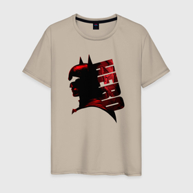 Мужская футболка хлопок с принтом Batman Hero silhouette в Белгороде, 100% хлопок | прямой крой, круглый вырез горловины, длина до линии бедер, слегка спущенное плечо. | batman | batman 2022 | bruce wayne | cat woman | catwoman | dc | dc comics | gotham | joker | statwb | warner | бетмен 2022 | брюс уэйн | бэтмен | бэтмен 2022 | готэм | джокер | диси | женщина кошка | злодей | комиксы | комиксы диси