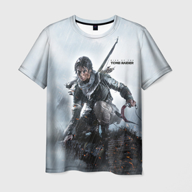 Мужская футболка 3D с принтом Rise of the Tomb Raider   Лара Крофт в Санкт-Петербурге, 100% полиэфир | прямой крой, круглый вырез горловины, длина до линии бедер | croft | lara | raider | tomb | гробниц | крофт | лара | расхитительница