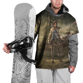Накидка на куртку 3D с принтом Tomb Raider   Лара Крофт в Санкт-Петербурге, 100% полиэстер |  | croft | lara | raider | tomb | гробниц | крофт | лара | расхитительница